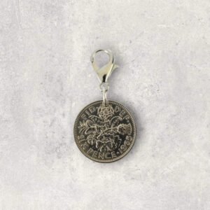 sixpence bouquet charm for the bride
