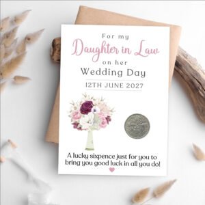 lucky sixpence wedding gift for daughter in law