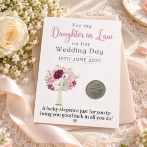 Wedding gift for daughter-in-law on card